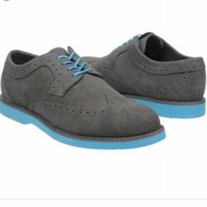🆕 Perry Ellis gray & blue oxfords